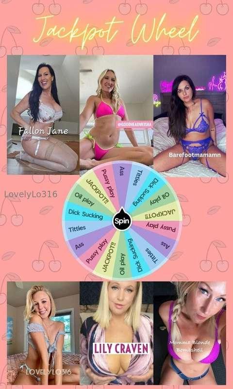 Jackpot wheel 🎡 My friends and I put together this HUGE winn..