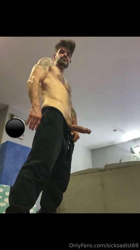 Just fucked. Rock hard cock covered in cum 