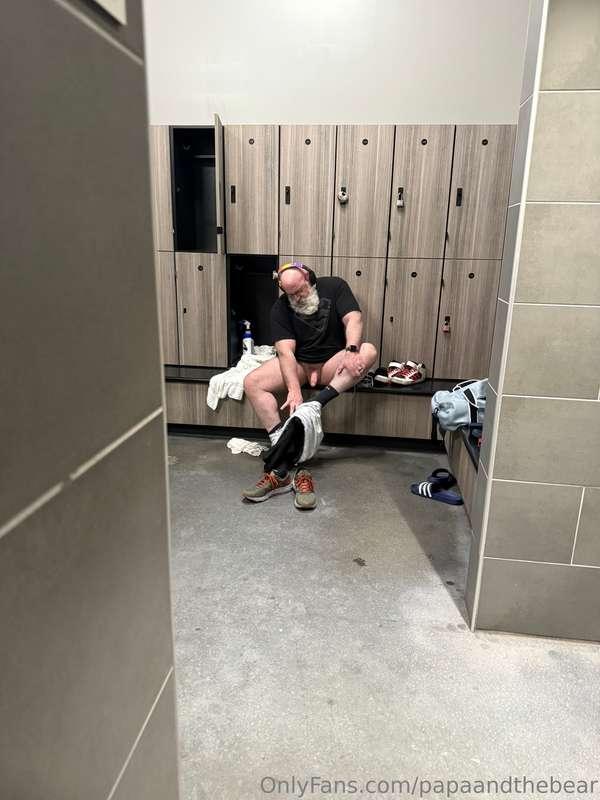 You walk into the locker room and see this.