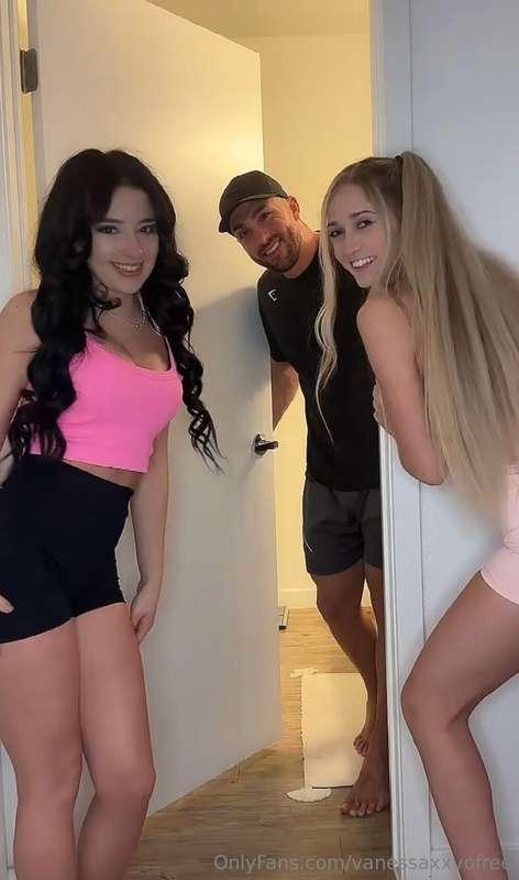 Watch me and @missblondebunnyvip & @mr.bunnytv share cock to..