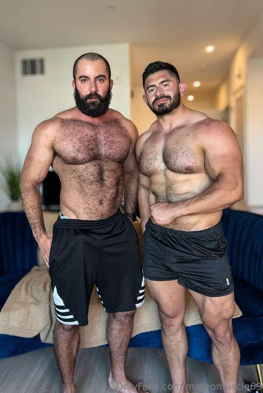 Two muscle daddies show up at your door. What would you want..