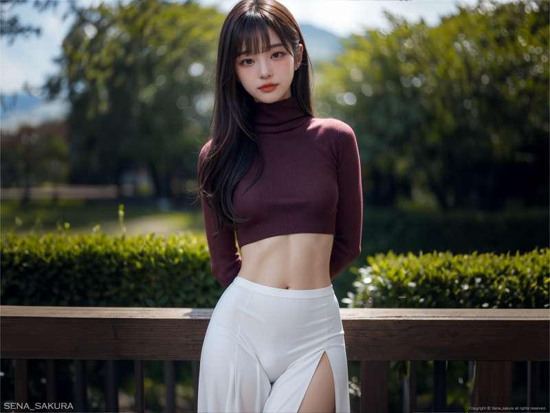 #turtleneck+long skirt