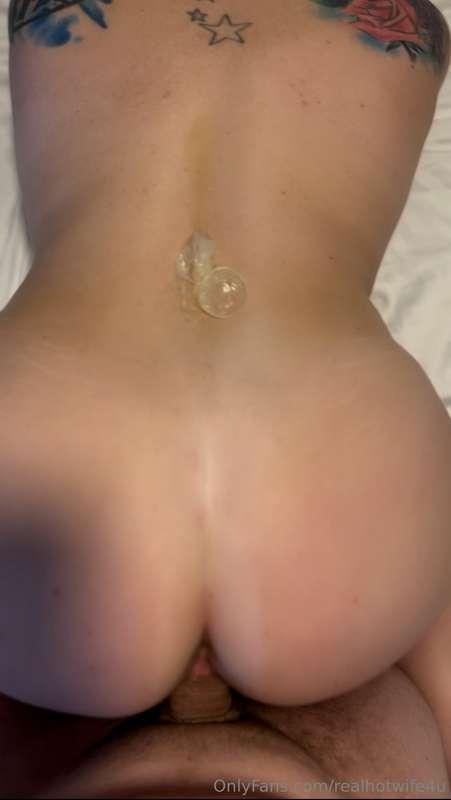 Here’s hubby fucking me with the used condom. It was actuall..