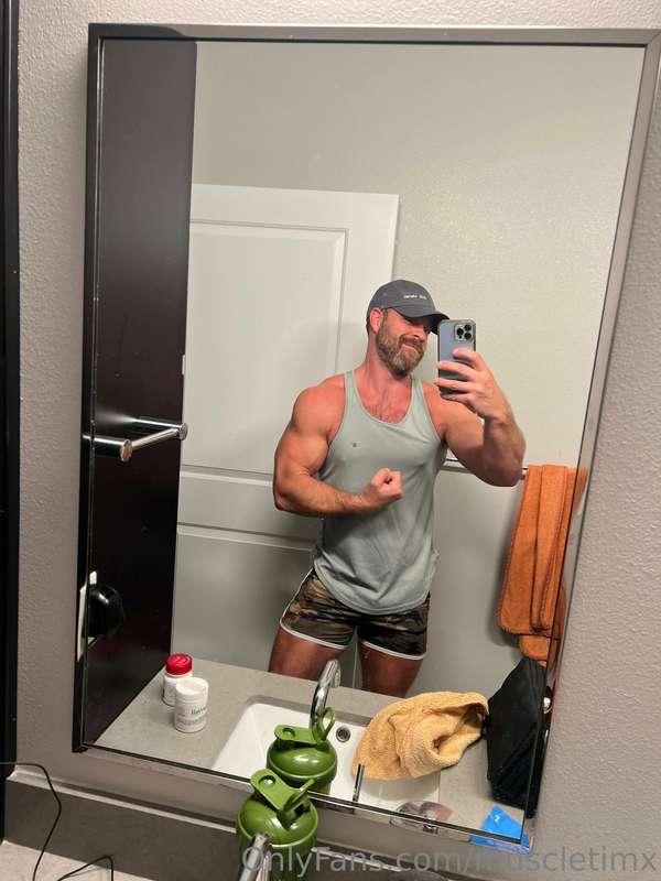 Trying to get ready for gym but my dick has his own agenda…