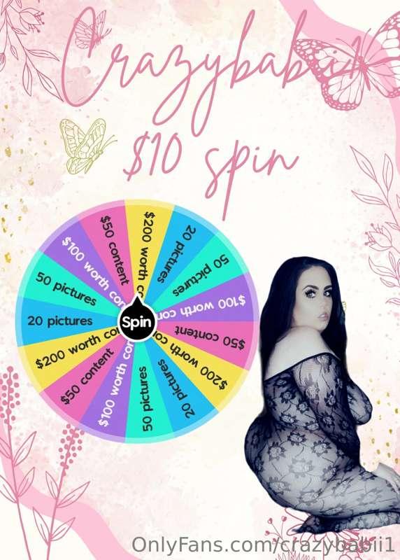 Cum play with me 
Spin my wheel an win baby