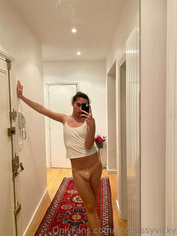 Locked, casual top and panties… This is the way I feel the m..