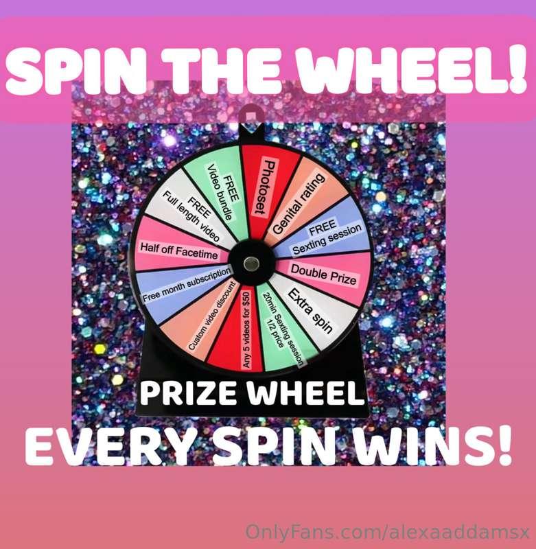 ‼️ONLY ON MY VIP PAGE @alexaaddams ‼️‼️🎲🎯SPIN THE WHEEL!!! 🎯..