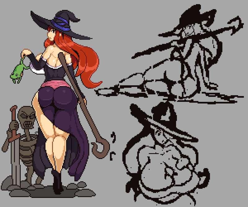 Sorceress Doodle page WIP
