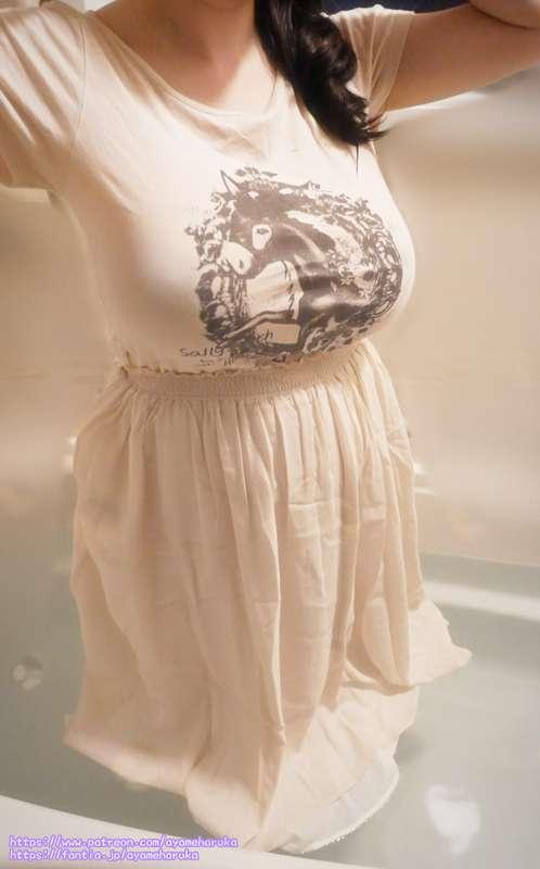 [Expired]♡ Feminine long skirt ♡ Wet Clothes Photo♡