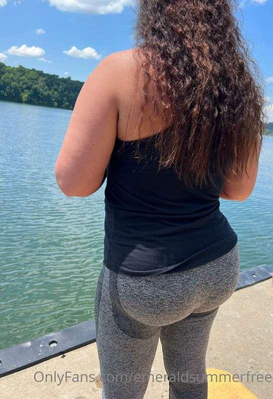 Nurse ass by the water