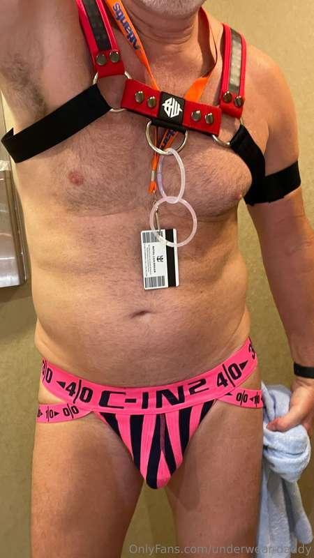 Neon Pink C-in2 jock strap for pink party#gay #sexy #daddy #..