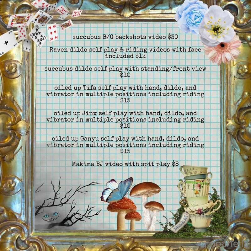 heres my menu!! <3 msg me if u wld like to unlock any videos..