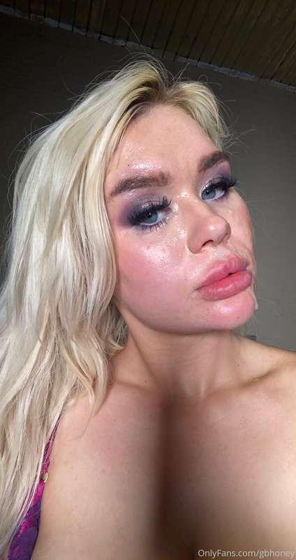 Danny D’s cum load… I always look like a trashed whore after..