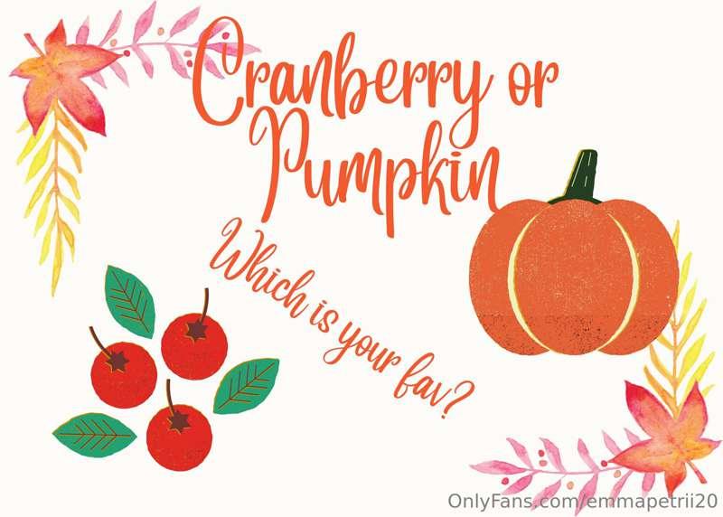 ****Cranberry or pumpkin?****
Decide which is your favorite ..
