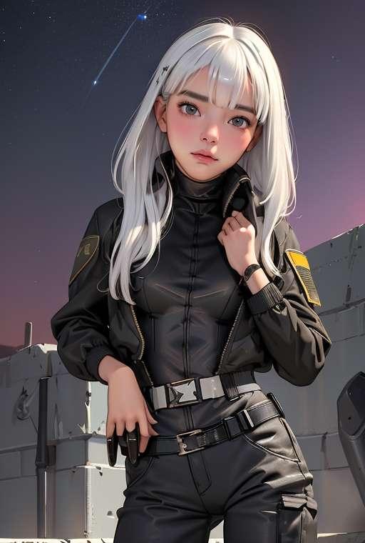 white haired warrior