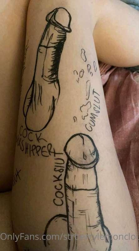 My fav body writing so far. I guess it’s technically body dr..