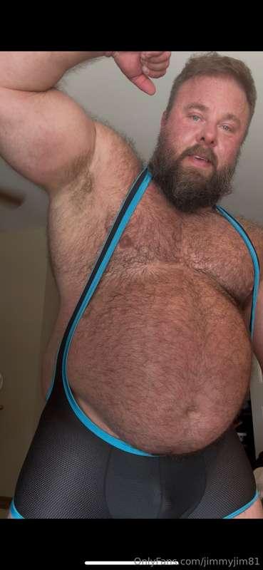 Eating a burrito in my singlet and rubbing my big growing be..