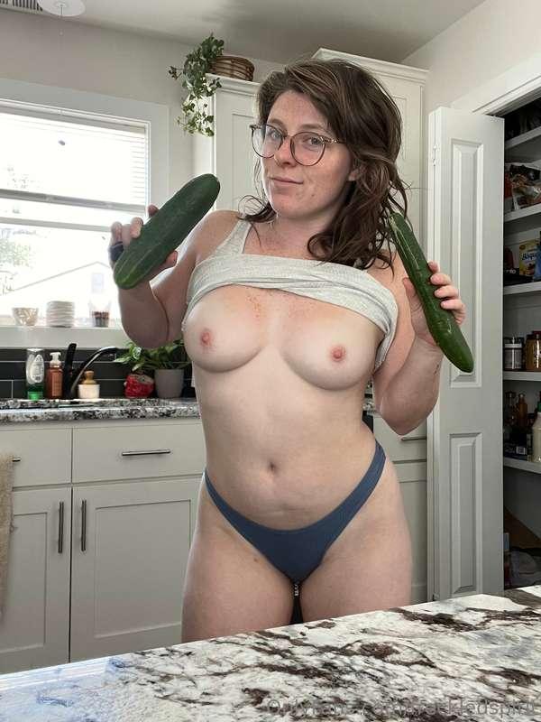 Scroll to see which cucumber I prefer