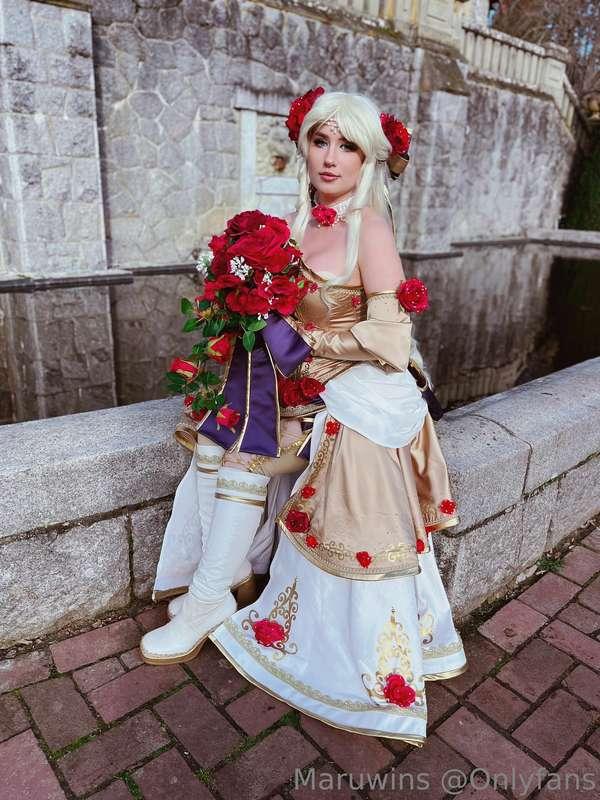 I shot my Celes Chere cosplay at a castle today!! It was so ..