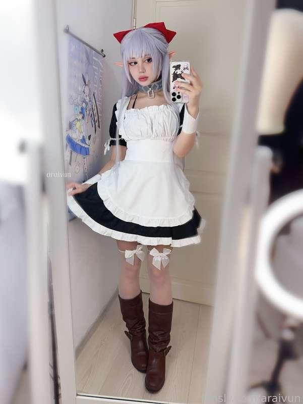 Maid wife or slave?🥺🩵🩵🩵

#elf #stockings #cute #cosplay #maid 