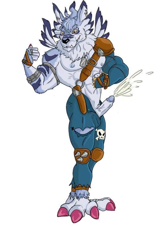 Weregarurumon pin up