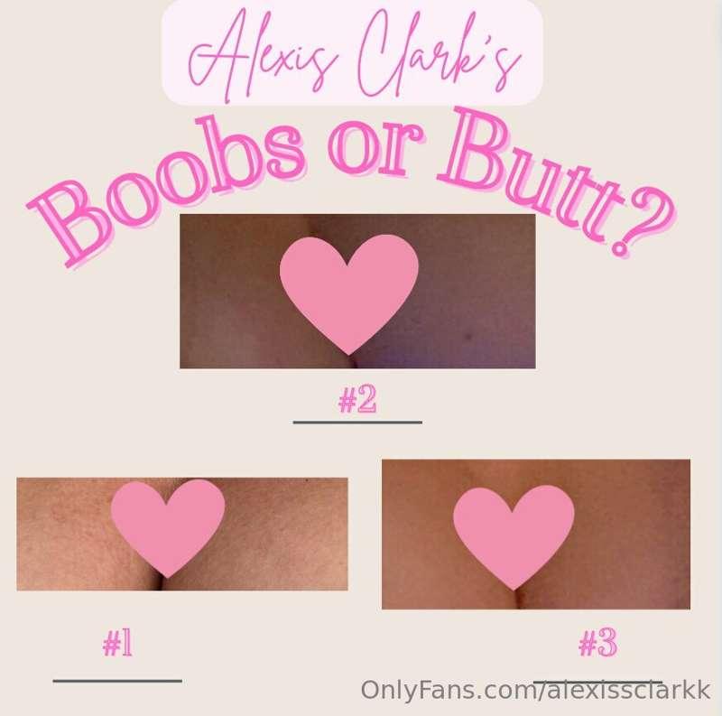 BOOBS OR BUTT!! tip $15 to guess, if you have a good eye you..