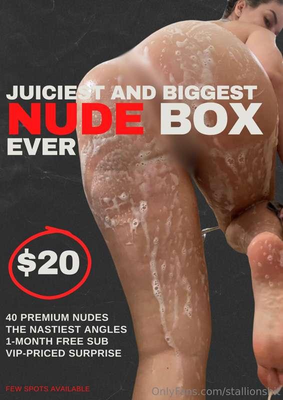 **JUICIEST AND BIGGEST NUDE BOX EVER** ❤️‍🔥
🔞 40 premium nud..