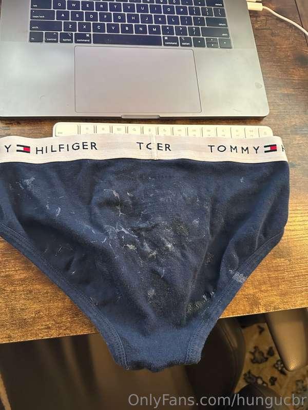 A subscriber sent me this underwear and asked me to cum in i..