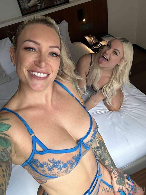 Lana & I took TWO cocks yesterday! 2 threesomes in the space..