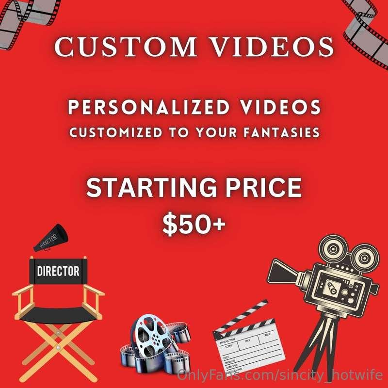 I have a 5 Min Minimum Custom Videos and if you’d like a Pri..