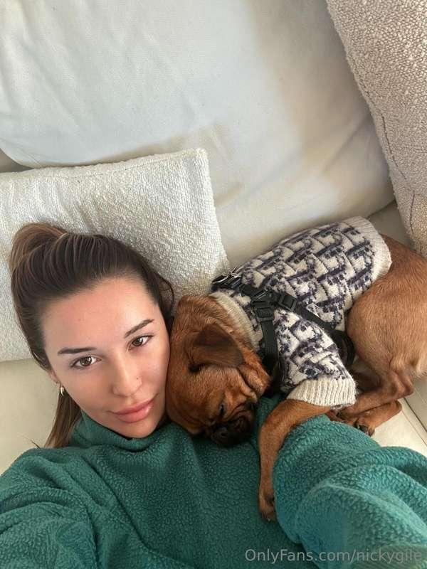 me & my baby boy against the 🌍🐶