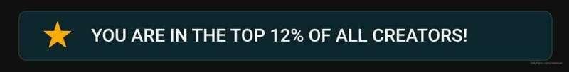 we reached the top %12 let's keep climbing! let's go for the..