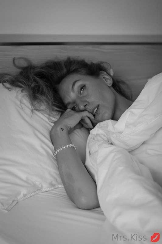 You'll stay because you won't fall asleep without me.