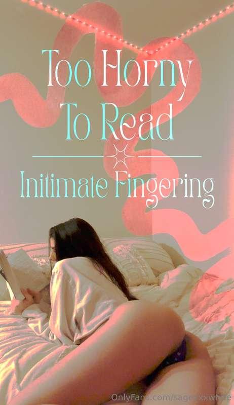 I can’t distract my mind from how HORNY I am! Tried reading ..