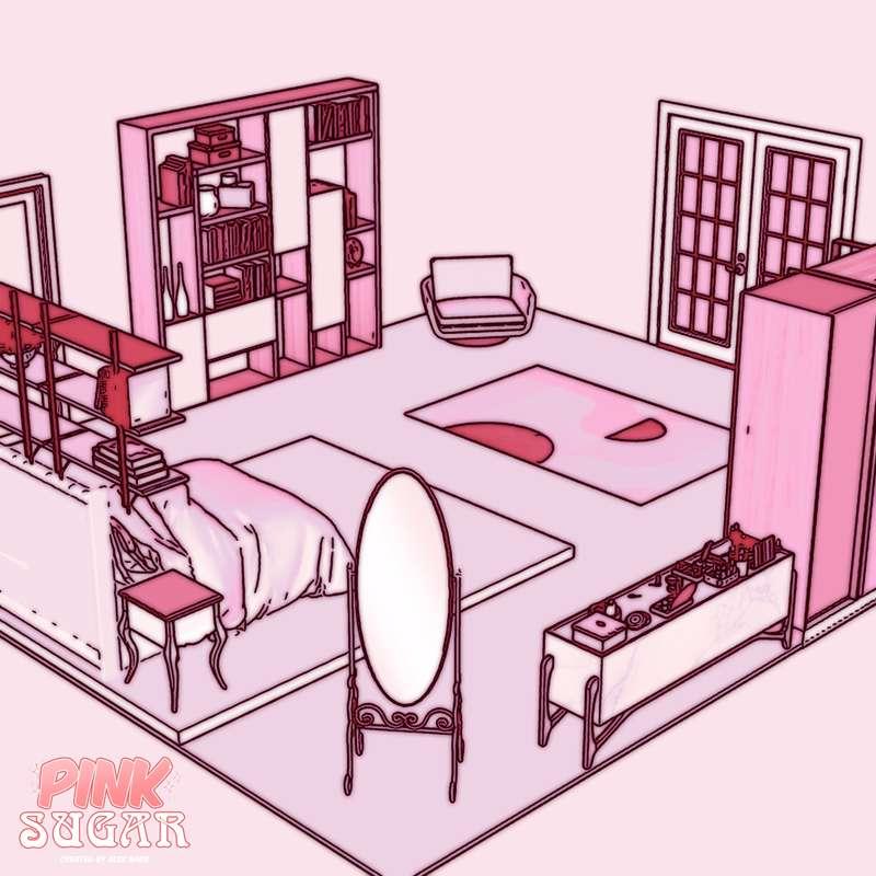 Some pink sugar set design