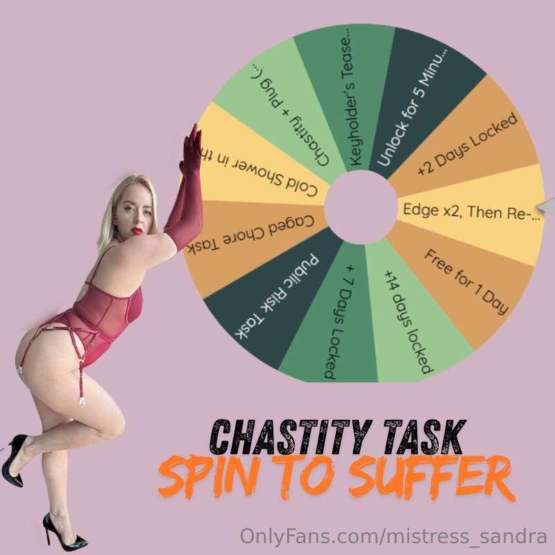 Obey the Cage — Spin and Submit!💰 Tip $5 to spin my. wheel.🔄..