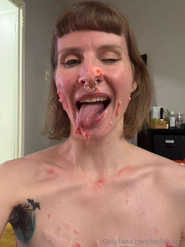 We played with cake last night. It got real messy. Stay tune..