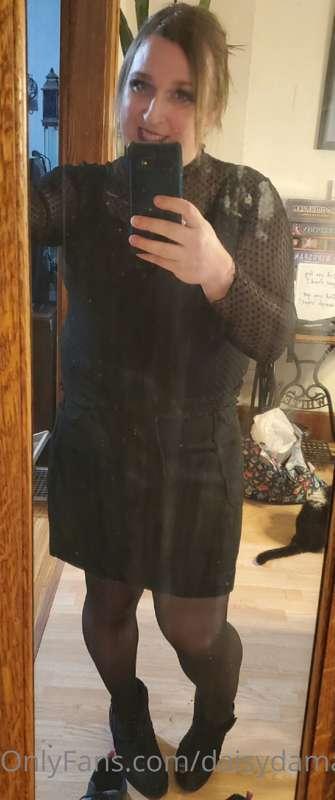 90s goth for a party tonight with the gals at, obviously, a ..