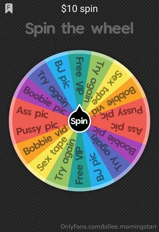 Tip $10 to spin the wheel 😝😉