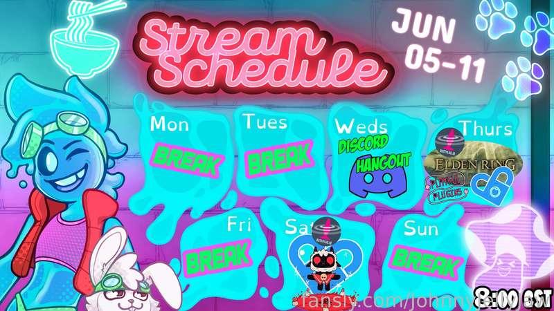 New Schedule is up!