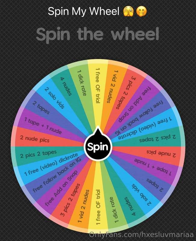 who wants to play my wheel? 🤗 15$ entrance fee to participat..