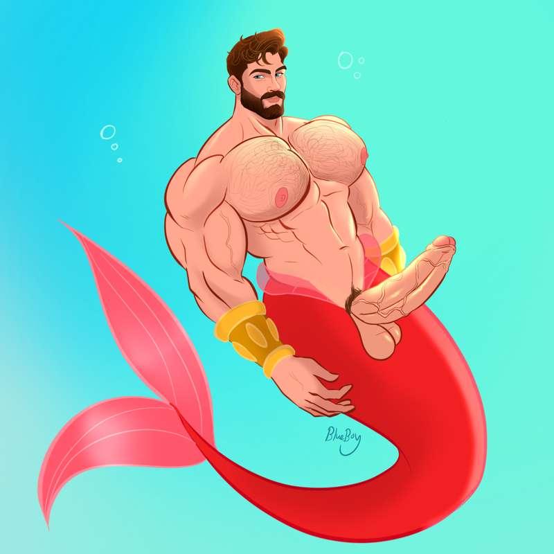 Dane de Bruin as a merman 