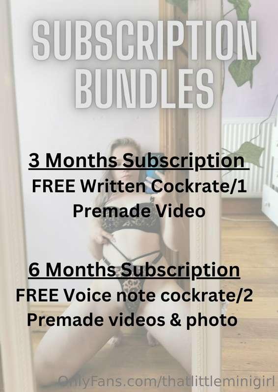 **UPDATED TIP LIST & SUBSCRIPTION BUNDLES!** 

Please DM me ..