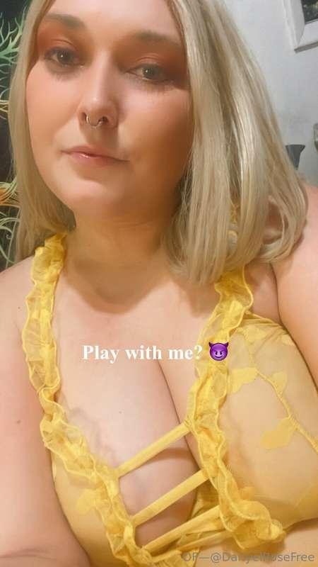 Should I play with my toy for you, just so I can imagine it'..
