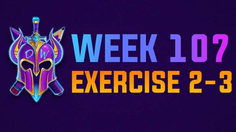 Exercise 2-3 Livestream - WEEK 107