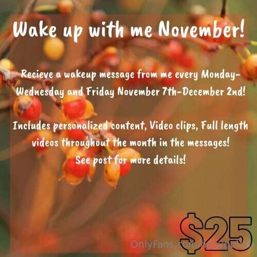 WAKE UP WITH ME, NOVEMBER!  So many of you love when I do th..