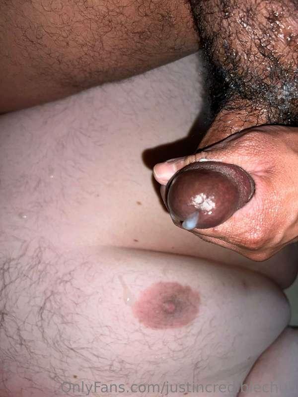 Love getting cum all over my chest and belly