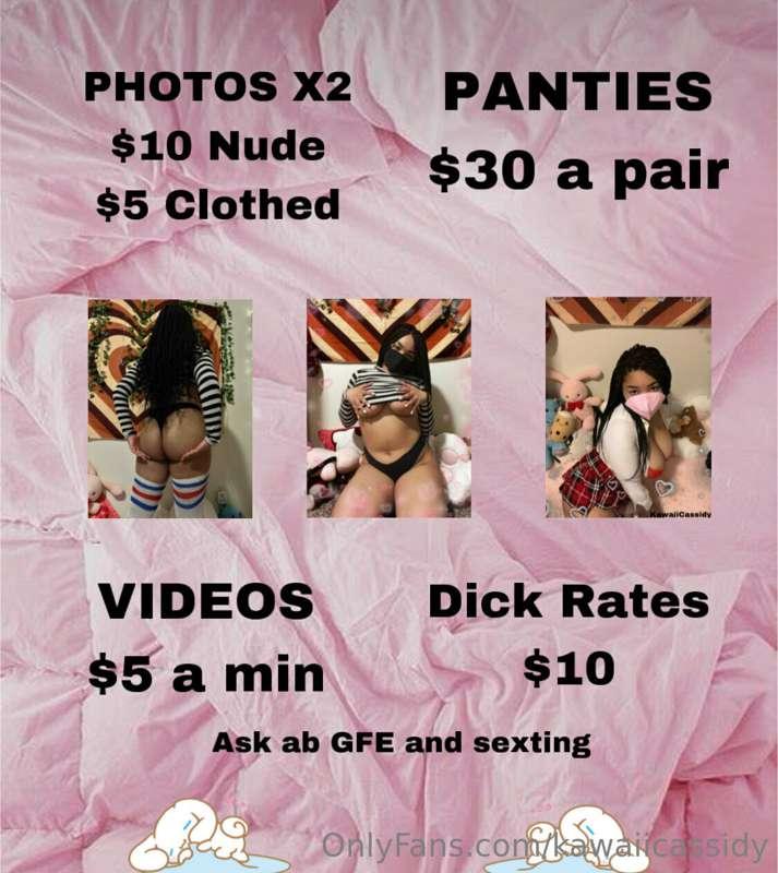 🌸New menu prices 🌸
