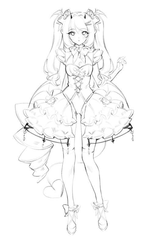 NEW VTUBER DESIGN WIP ♡