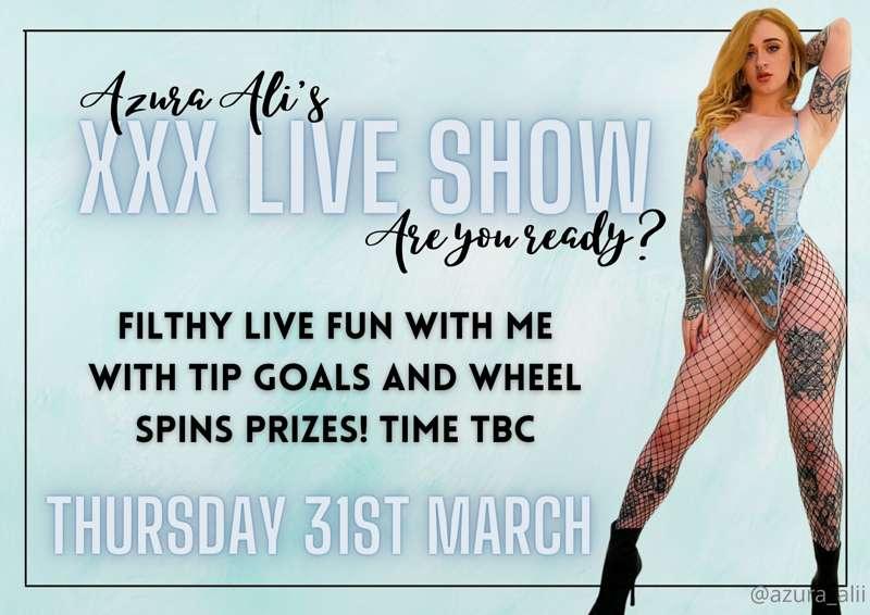 I’m going LIVE on the 31st March 😈 are you gonna be there? 😍..